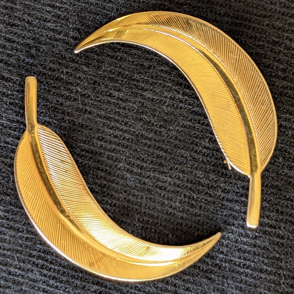 2 Vintage Willow Leaf Pin - Picture 2 of 12